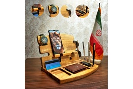 هدیه سازمانی جنس چوب عیدانه | استند موبایل با 30٪ تخفیف ویژه برندها و سازمان ها